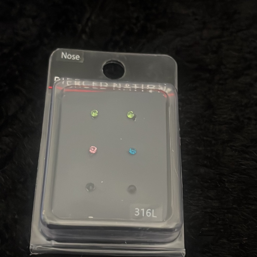 6 Pack unused nose studs